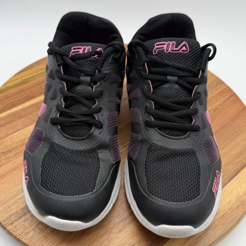 Fila Women's Size 6 1/2 Running Sneakers Black Pink Purple Gradient 0633